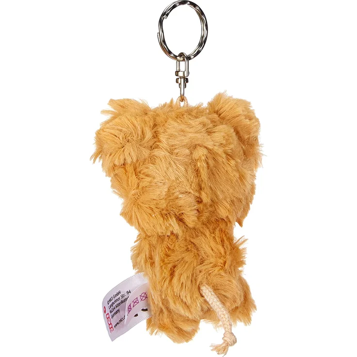 Nici 46312 Glubschis Hund Lollidog 9cm Schlüsselanhänger, Plüschtieranhänger mit Schlüsselring, Stofftierschlüsselhalter, Braun/Weiß – Bild 2