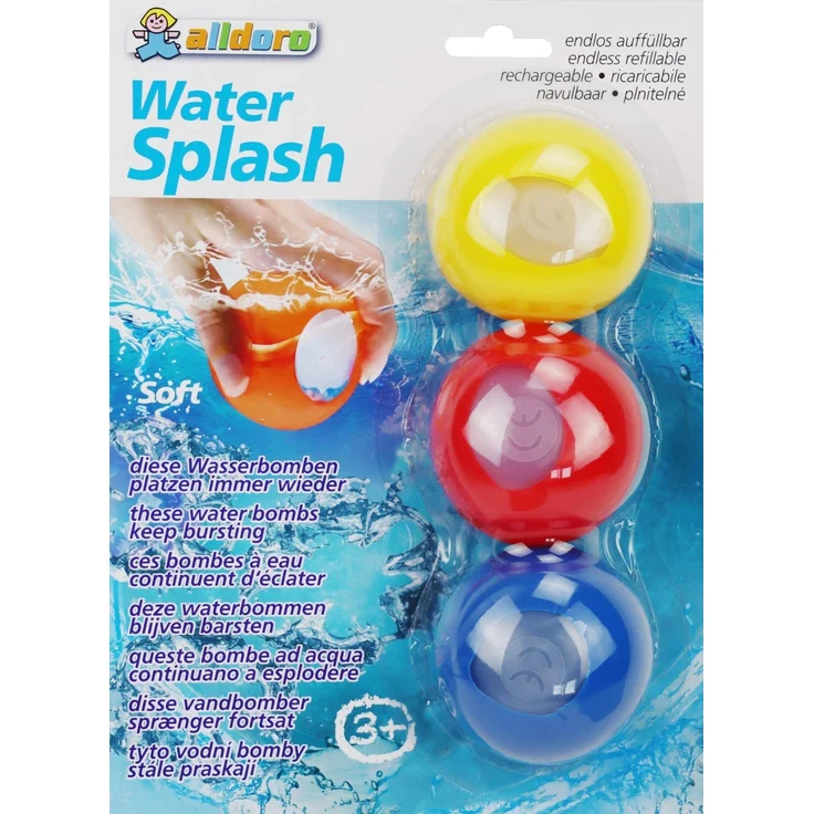 Alldoro 60206 - Wasserbomben 3er Set - wiederverwendbar- Water Splash - Mehrfarbig – Bild 2