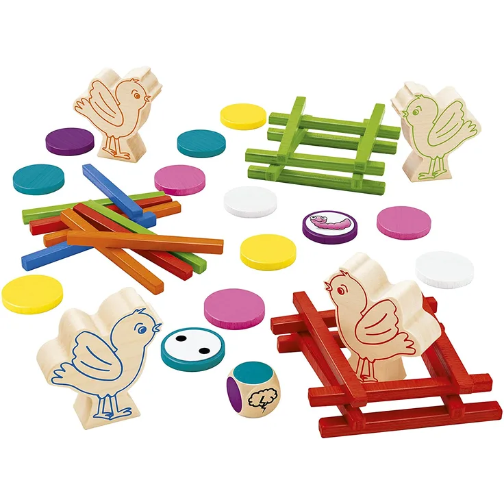 Selecta 63002 Stapelnest, Würfel- und Stapelspiel, Mehrfarbig