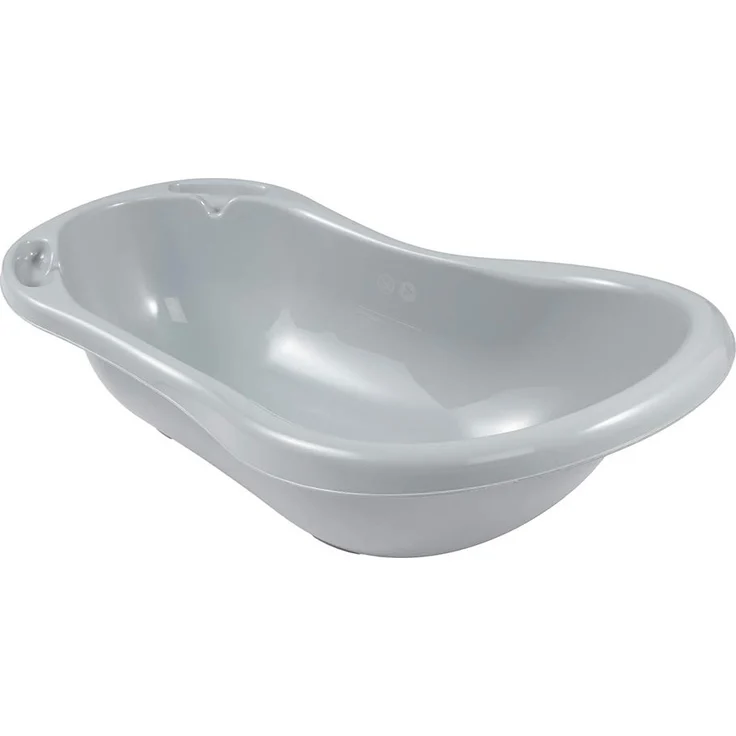 keeeper Babybadewanne mit Stöpsel, Sterne Grau, Ab 0 bis ca. 12 Monate, 84 cm lang, ergonomisch – Bild 2