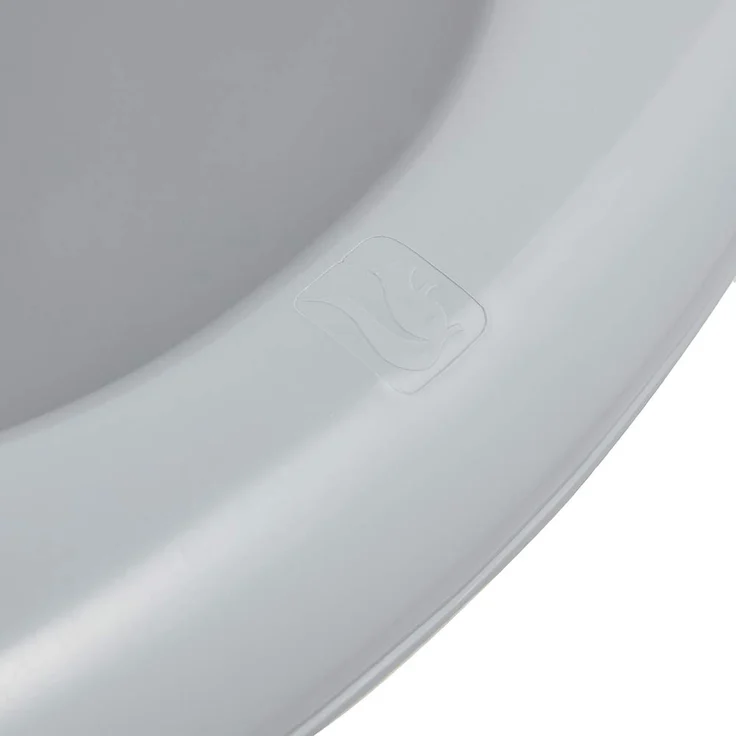 keeeper Babybadewanne mit Stöpsel, Sterne Grau, Ab 0 bis ca. 12 Monate, 84 cm lang, ergonomisch – Bild 4