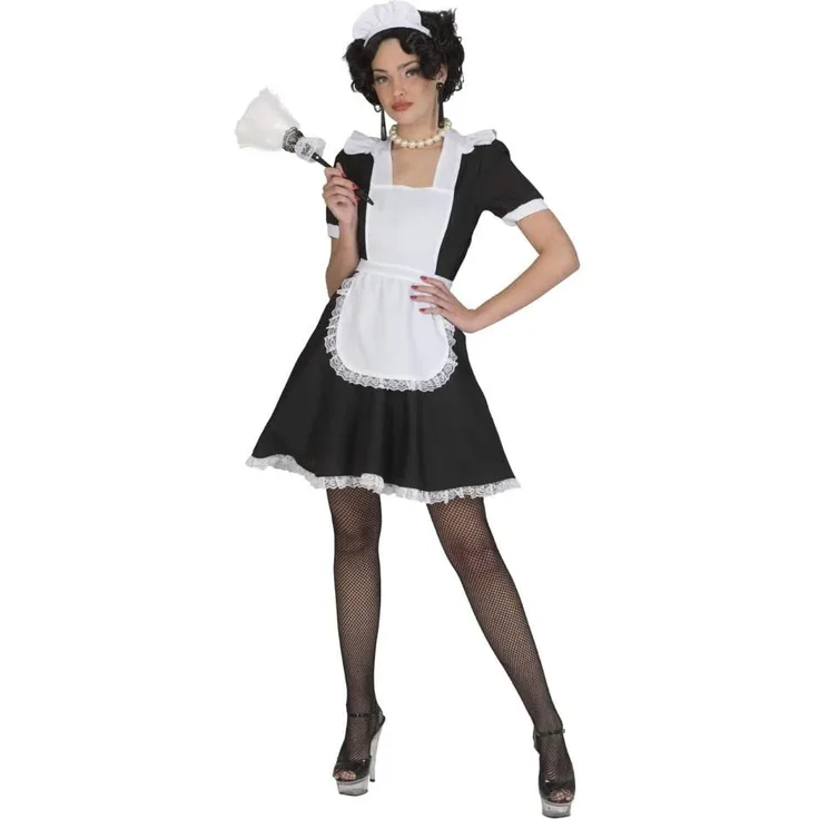 Kostüm Stubenmädchen Minna Größe 40/42 Damen Hausmädchen Sexy Dienstmädchen Zimmermädchen Haushälterin Kleid Schürze Häubchen Berufe Karneval Fasching Pierros