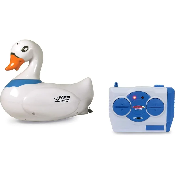 Jamara 410108 RC Water Animals 2,4GHz Schwan – mit Sicherheitsfunktion Schiffsschrauben drehen Sich nur im Wasser, 2 Antriebsmotoren, einfach zu steuern, weiß