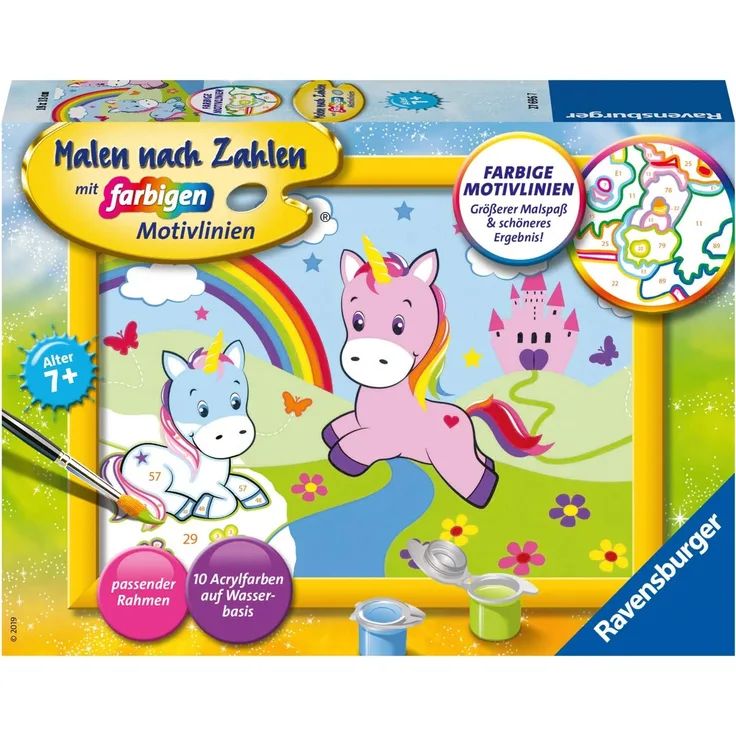 Ravensburger Malen nach Zahlen Malset Traumhafte Einhornwelt