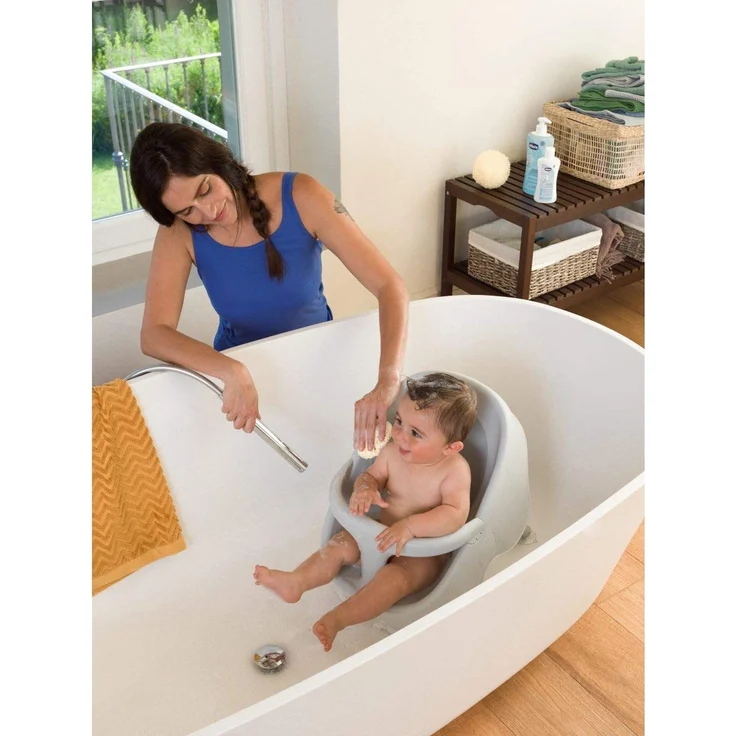 Chicco Bubble Nest Dusch/Wannensitz, für Standardduschen (70 x 70 cm) Babywanne Badewannensitz 0-12 Monate, cool grey – Bild 14