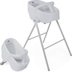 Chicco Bubble Nest Dusch/Wannensitz, für Standardduschen (70 x 70 cm) Babywanne Badewannensitz 0-12 Monate, cool grey