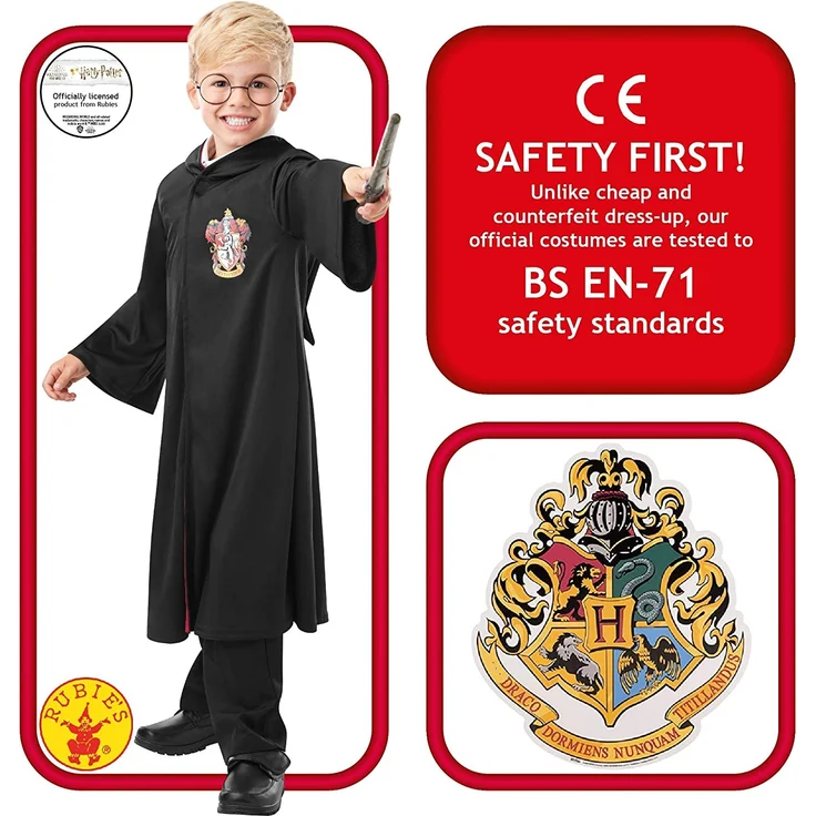 Rubies-Offizielles Kostüm - Harry Potter Deluxe Jungenkostüm - Größe S, 3-4 Jahre – Bild 3