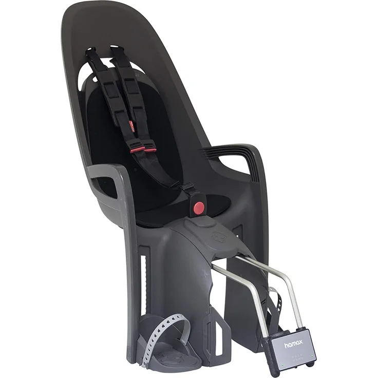 Hamax 'Zenith' Kinderfahrradsitz grau/schwarz, bis 22 kg, inkl. Rahmenhalterung