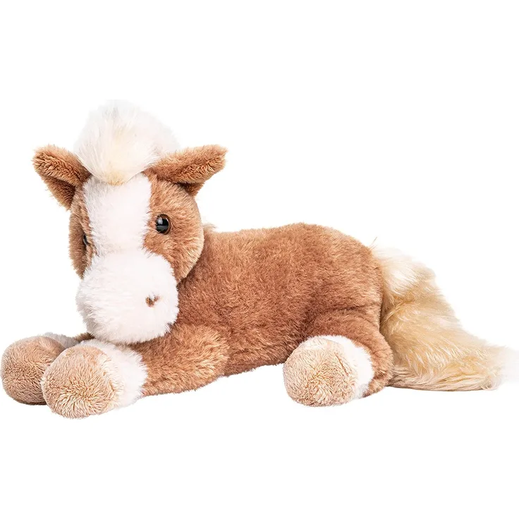 Uni-Toys - Pferd braun, liegend - superweich - 28 cm (Länge) - Bauernhoftier - Plüschtier, Kuscheltier, BH-13030