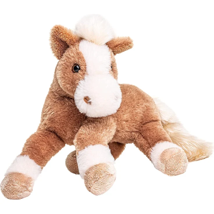 Uni-Toys - Pferd braun, liegend - superweich - 28 cm (Länge) - Bauernhoftier - Plüschtier, Kuscheltier, BH-13030 – Bild 2