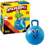 Idena - Sprungball Happy Face in blau, Durchmesser ca. 45 - 50 cm, belastbar bis 50 kg