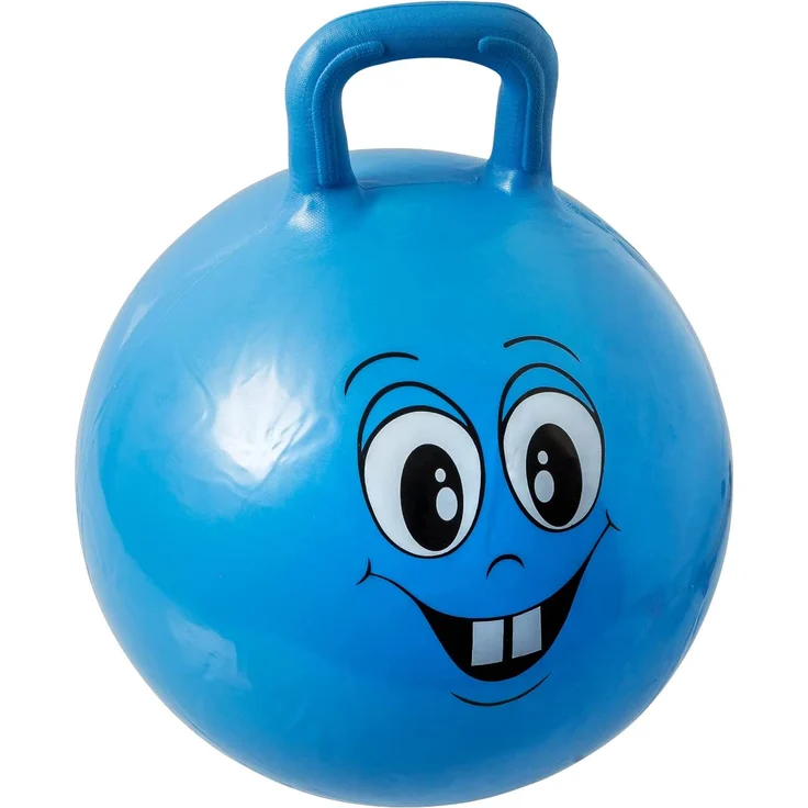Idena - Sprungball Happy Face in blau, Durchmesser ca. 45 - 50 cm, belastbar bis 50 kg – Bild 4