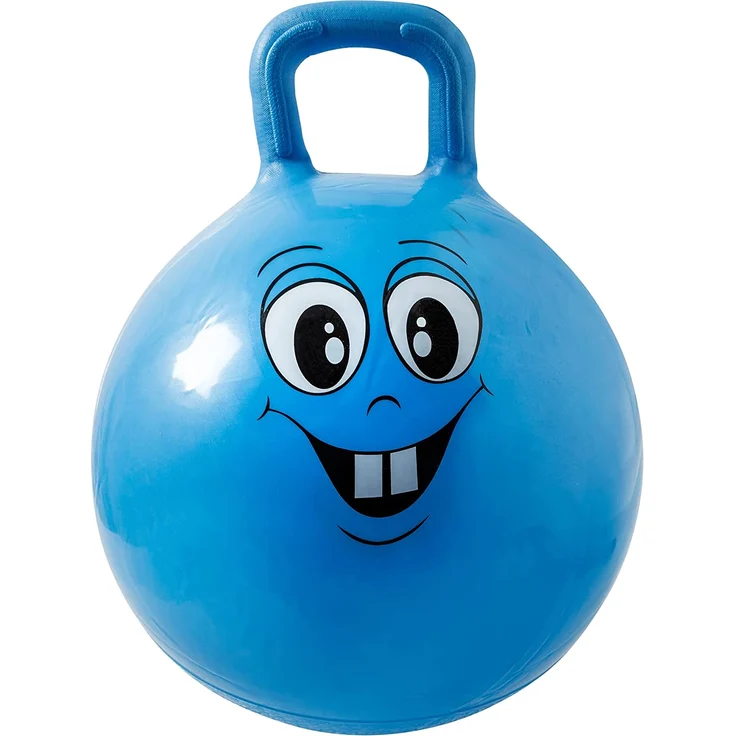 Idena - Sprungball Happy Face in blau, Durchmesser ca. 45 - 50 cm, belastbar bis 50 kg – Bild 5