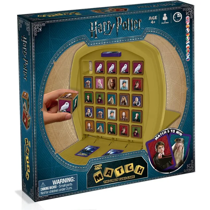 MATCH Harry Potter - das strategische Würfelspiel mit den Zauberschülern aus Hogwarts - Harry, Hermine Granger, Ron Weasley | Reisespiel