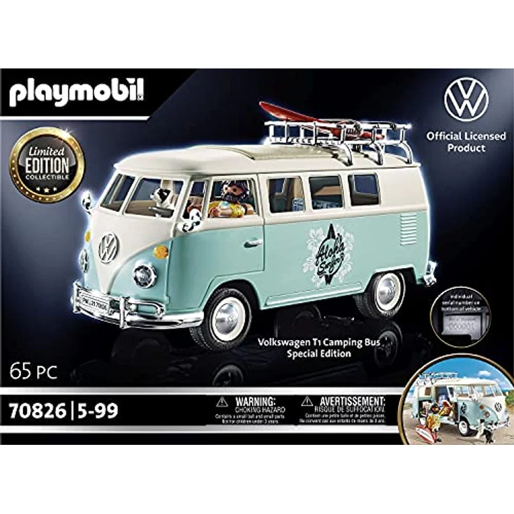 PLAYMOBIL Volkswagen 70826 'Volkswagen T1 Camping Bus - Special Edition', 64 Teile, ab 5 Jahren – Bild 3