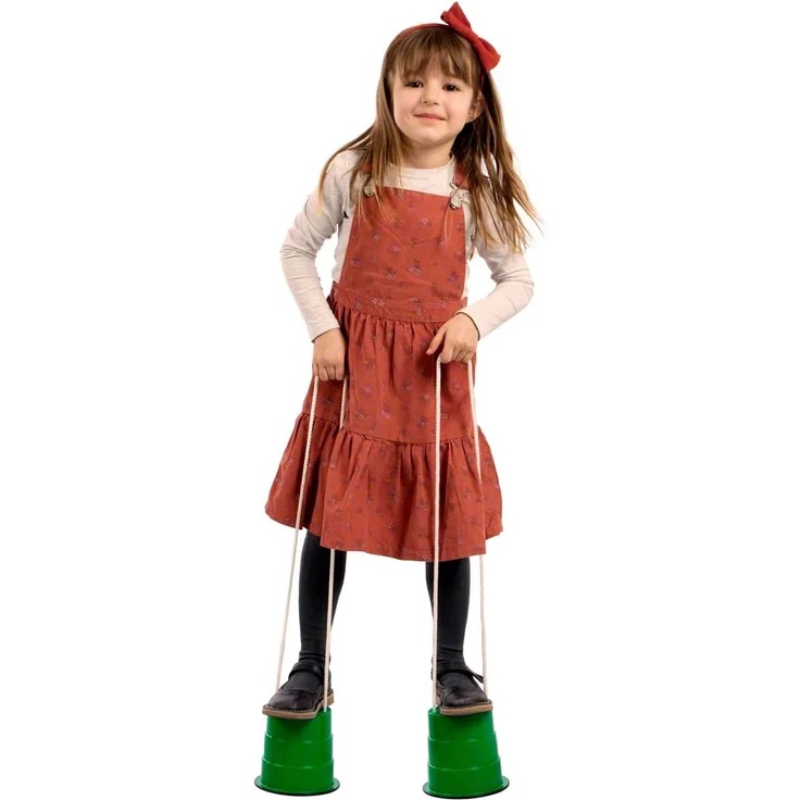 Sport-Tec Laufdollis, Laufdoll, Laufdollys, Laufdosen, Topfstelzen, Becherstelzen, Balance, Kindergarten, Kindersport, Grün – Bild 5
