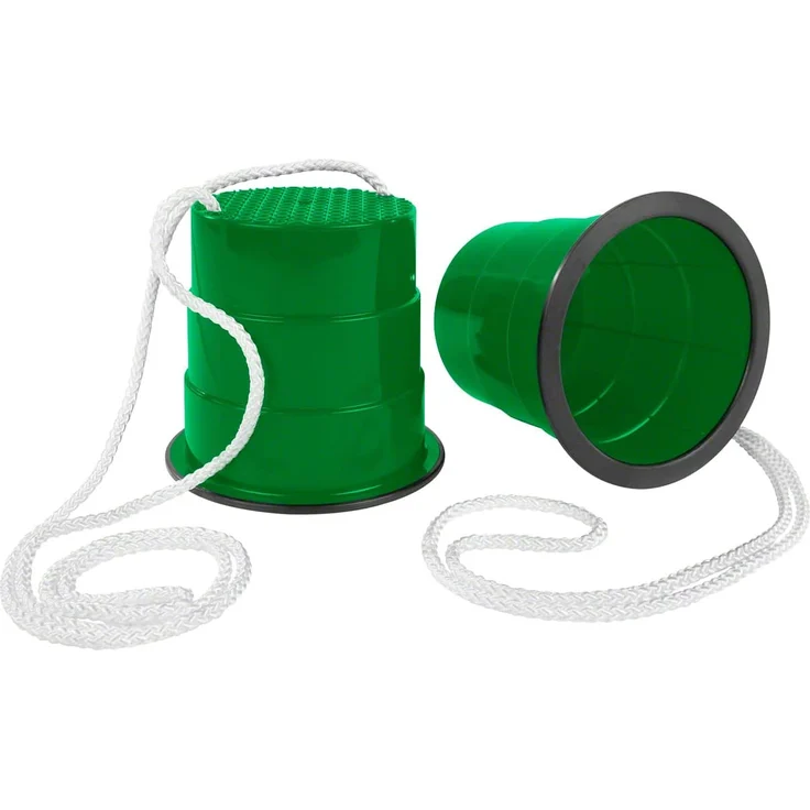 Sport-Tec Laufdollis, Laufdoll, Laufdollys, Laufdosen, Topfstelzen, Becherstelzen, Balance, Kindergarten, Kindersport, Grün – Bild 1