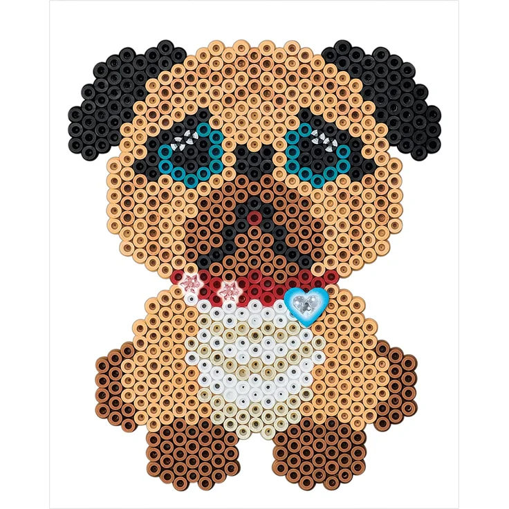 Hama Perlen 3156 Geschenk-Set Hunde mit ca. 4. 000 bunten Midi Bügelperlen mit Durchmesser 5 mm, Motivvorlage und Stiftplatten, inkl. Bügelpapier, kreativer Bastelspaß für Groß und Klein – Bild 3