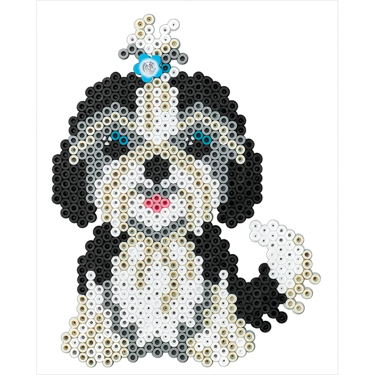 Hama Perlen 3156 Geschenk-Set Hunde mit ca. 4. 000 bunten Midi Bügelperlen mit Durchmesser 5 mm, Motivvorlage und Stiftplatten, inkl. Bügelpapier, kreativer Bastelspaß für Groß und Klein – Bild 4