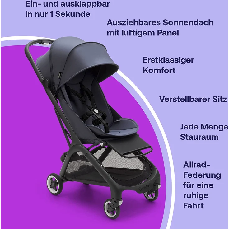 Bugaboo 'Butterfly' Kinderwagen Stormy Blue – Bild 4