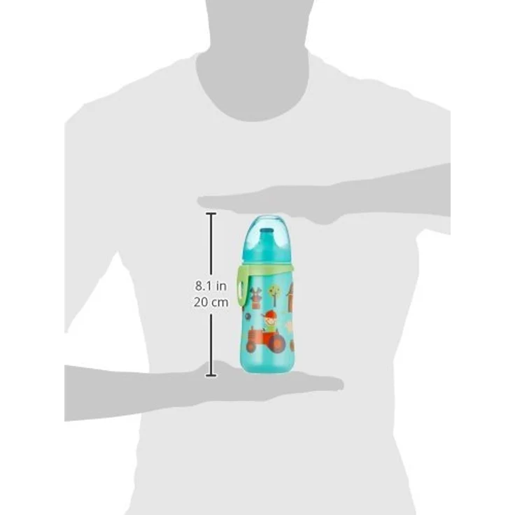 nip Kids Cup Sportflasche mit Push-Pull, 18 Monate+, 330 ml, Junge – Bild 5