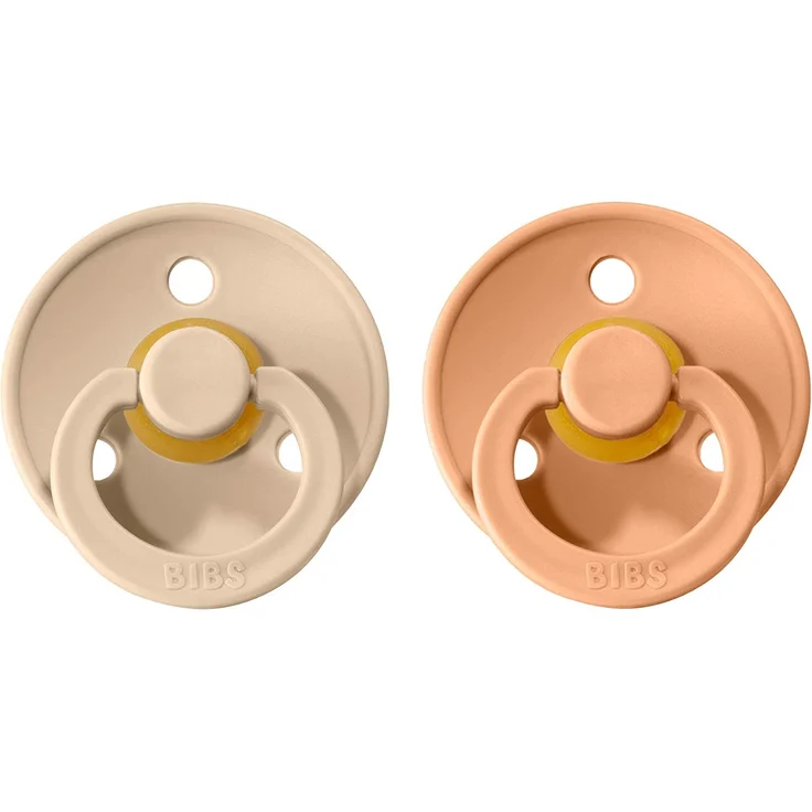 BiBs Retro Beruhigungssauger Vanilla / Peach 6-18 Mte 2 Stück – Bild 2