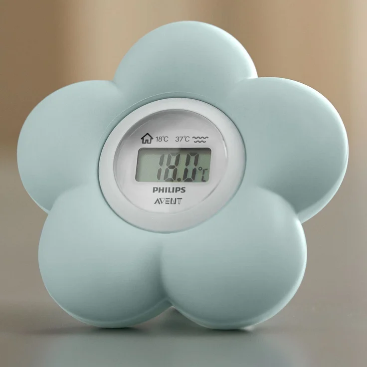 Philips Avent Bad- und Raumthermometer SCF480/00, Digitalanzeige, sichere Messung, süßes Design, mint – Bild 6