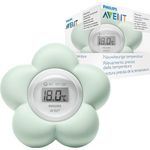 Philips Avent Bad- und Raumthermometer SCF480/00, Digitalanzeige, sichere Messung, süßes Design, mint