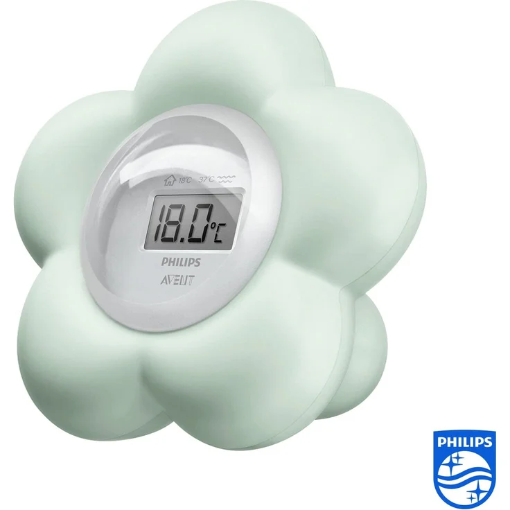 Philips Avent Bad- und Raumthermometer SCF480/00, Digitalanzeige, sichere Messung, süßes Design, mint – Bild 2
