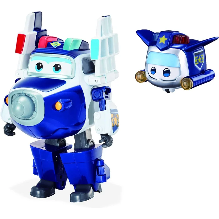 Super Wings Transforming Paul Supercharge Verwandelbares Roboterflugzeug mit Super Mini-Figur der Animationsserie Kinderspielzeug ab 3 Jahren, EU750425 – Bild 9