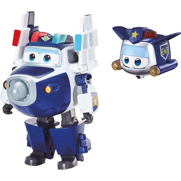 Super Wings Transforming Paul Supercharge Verwandelbares Roboterflugzeug mit Super Mini-Figur der Animationsserie Kinderspielzeug ab 3 Jahren, EU750425 – Bild 3