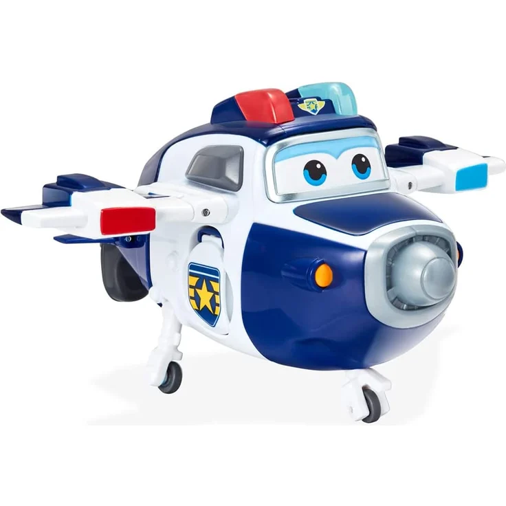 Super Wings Transforming Paul Supercharge Verwandelbares Roboterflugzeug mit Super Mini-Figur der Animationsserie Kinderspielzeug ab 3 Jahren, EU750425 – Bild 7