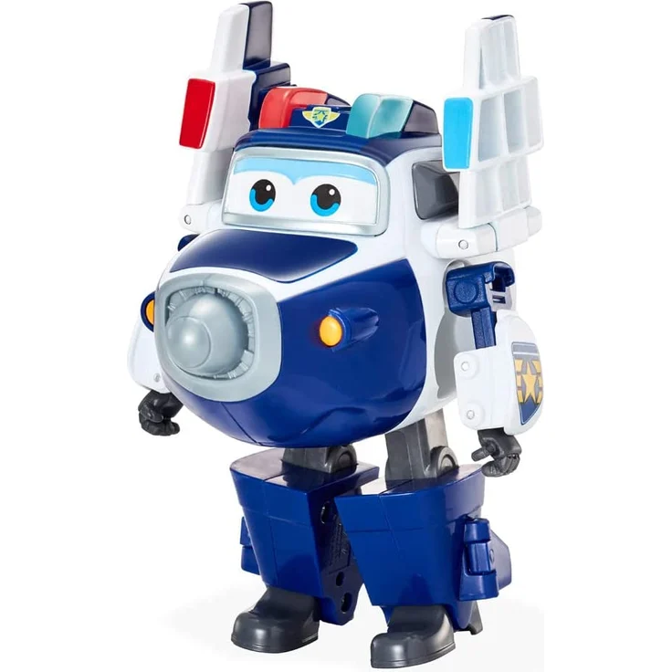 Super Wings Transforming Paul Supercharge Verwandelbares Roboterflugzeug mit Super Mini-Figur der Animationsserie Kinderspielzeug ab 3 Jahren, EU750425 – Bild 6