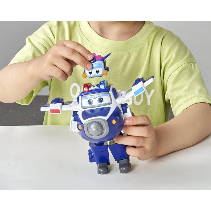 Super Wings Transforming Paul Supercharge Verwandelbares Roboterflugzeug mit Super Mini-Figur der Animationsserie Kinderspielzeug ab 3 Jahren, EU750425 – Bild 8