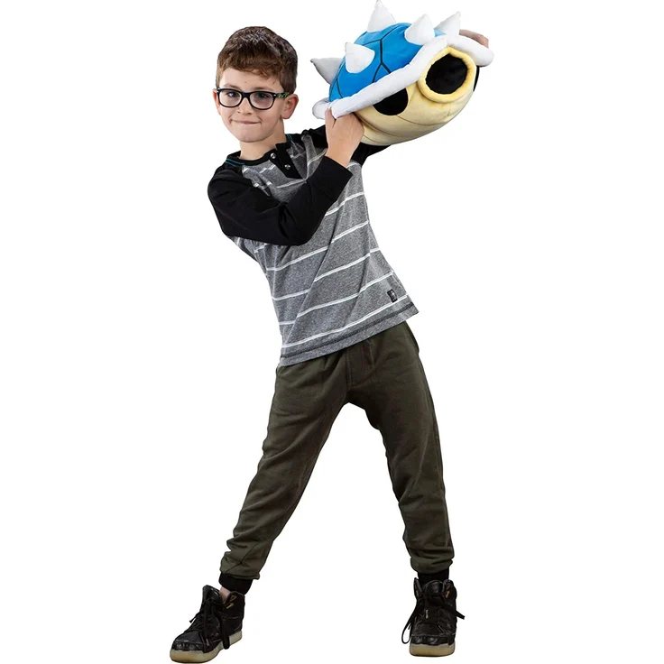 Nintendo Mario Kart Mocchi Mocchi Plüsch Spielzeug Stachi Panzer Kissen - 40 cm groß - blau – Bild 2