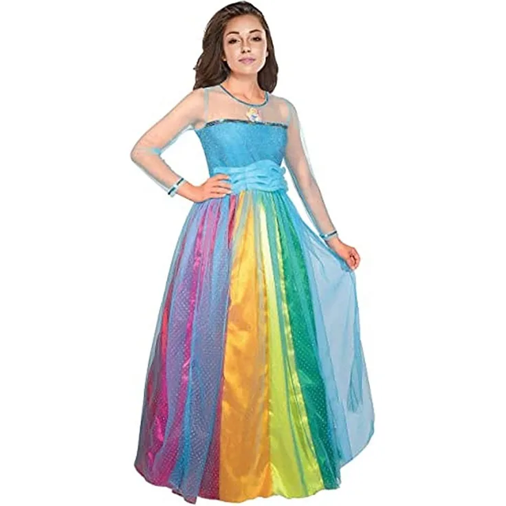 Barbie kleid Damen Polyester Regenbogen Größe S