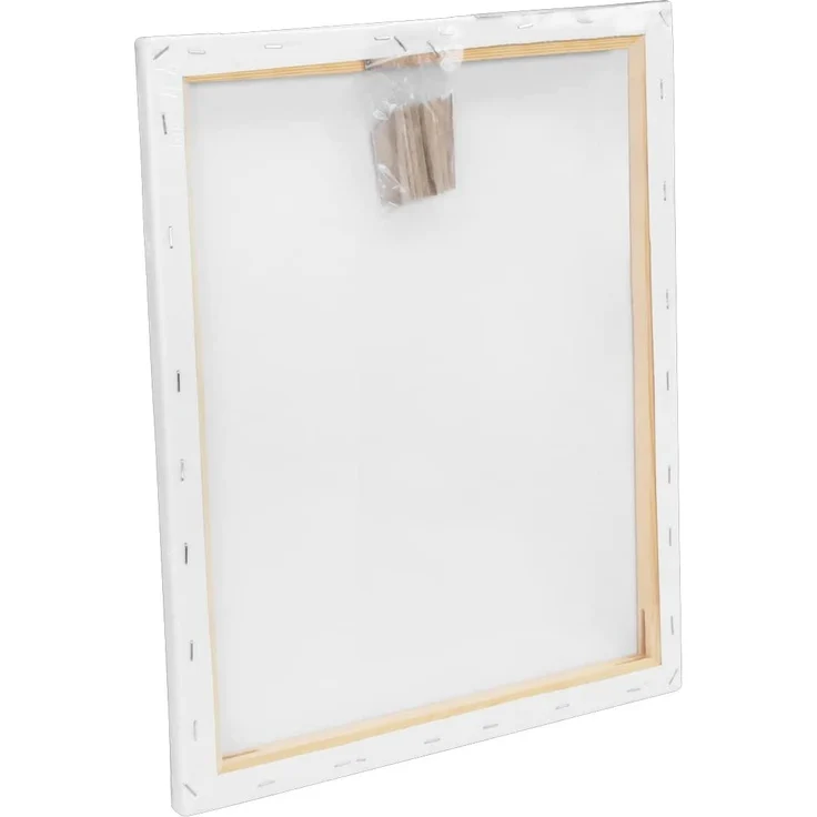 Idena 60033 - Keilrahmen mit Leinwand aus 100% Baumwolle, 380 g/m², FSC zertifiziert, für Öl- und Acrylfarben, ca. 40 x 50 cm, weiß – Bild 3