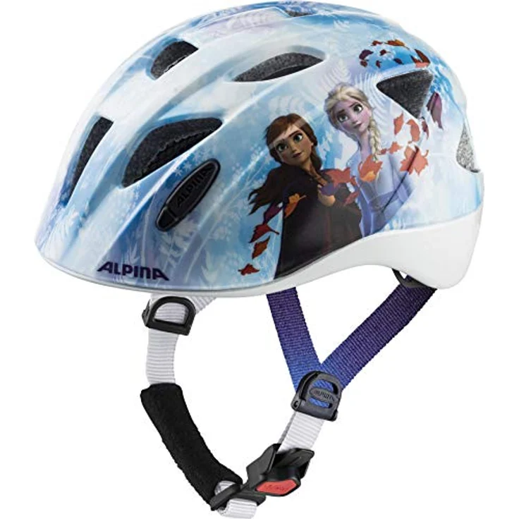 Alpina Kids Ximo Disney Frozen II, Größe 47 - 51 cm - Fahrradhelm, Farbe Blau-Weiß – Bild 1