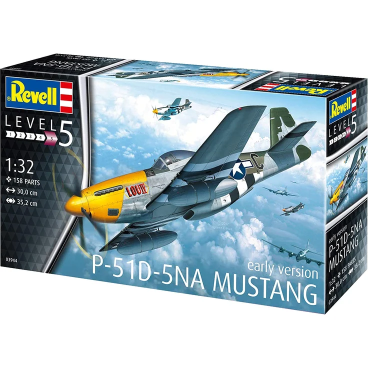 Revell 03944 03944-Modellbausatz Flugzeug 1:32-P-51D Mustang im Maßstab 1:32, Level 5, Orginalgetreue Nachbildung mit vielen Details – Bild 10