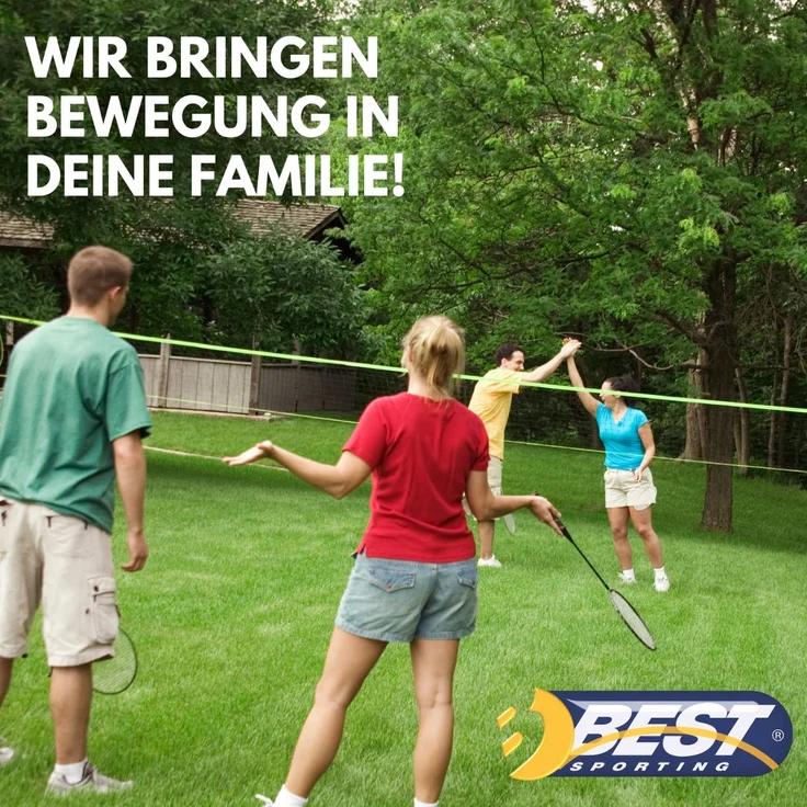 Best Sporting Badmintonschläger Set mit 3 Federbällen & Tragetasche und Overgrip – Bild 6