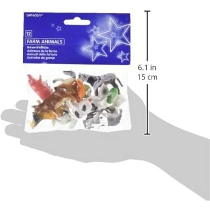 Amscan Bauernhoftiere Spielset 12 Stück – Bild 2