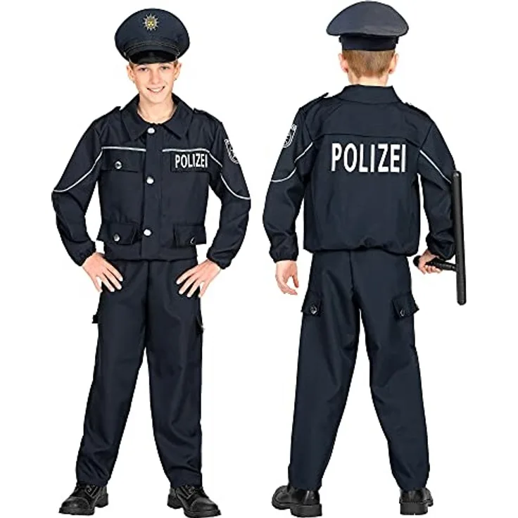 Widmann Polizist Kinder dunkelblau 3-tlg, Größe: 116