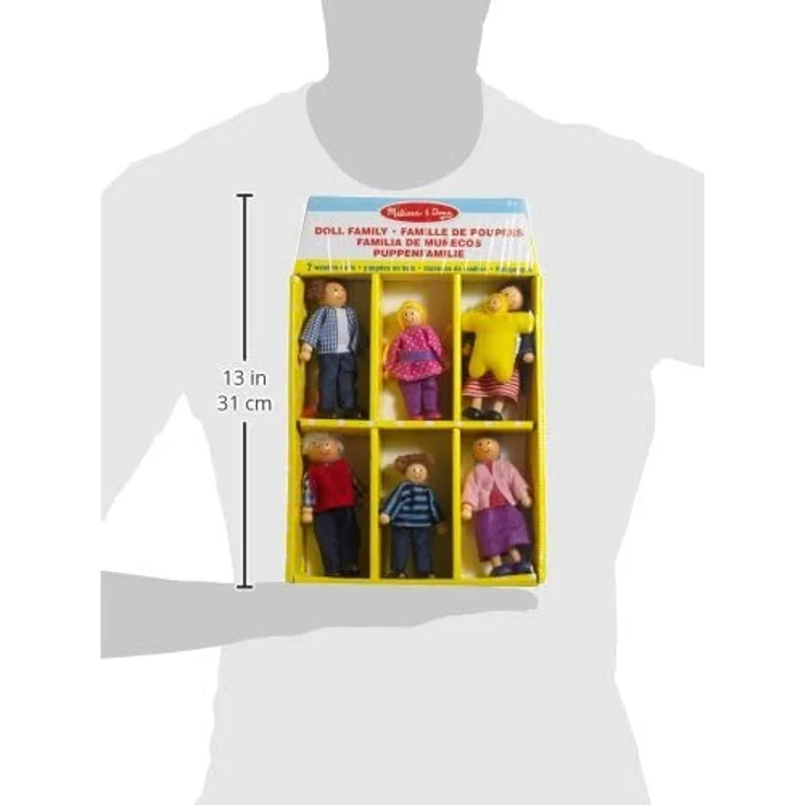 Melissa & Doug Wooden Doll Family (Pretend Play, 7 Pieces) – Bild 7