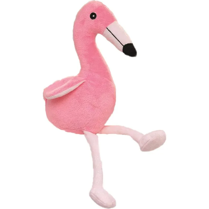 GLOREX 0 4802-1 - Kuscheltier zum Selberstopfen Flamingo Rosy, ca. 44 cm groß, aus hochwertigem Plüsch genäht, muss nur noch befüllt werden, mit Geburtsurkunde