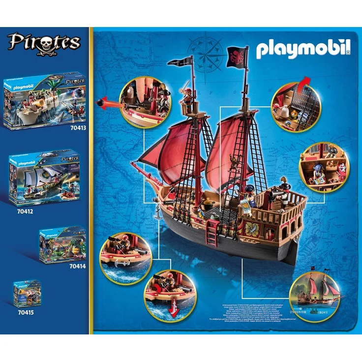 Playmobil Pirates 70411 'Totenkopf-Kampfschiff', 132 Teile, ab 5 Jahren - Preisvergleich – Bild 4