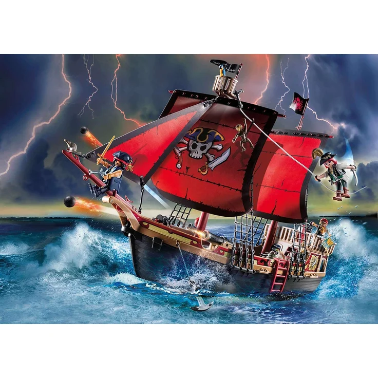 Playmobil Pirates 70411 'Totenkopf-Kampfschiff', 132 Teile, ab 5 Jahren - Preisvergleich – Bild 3