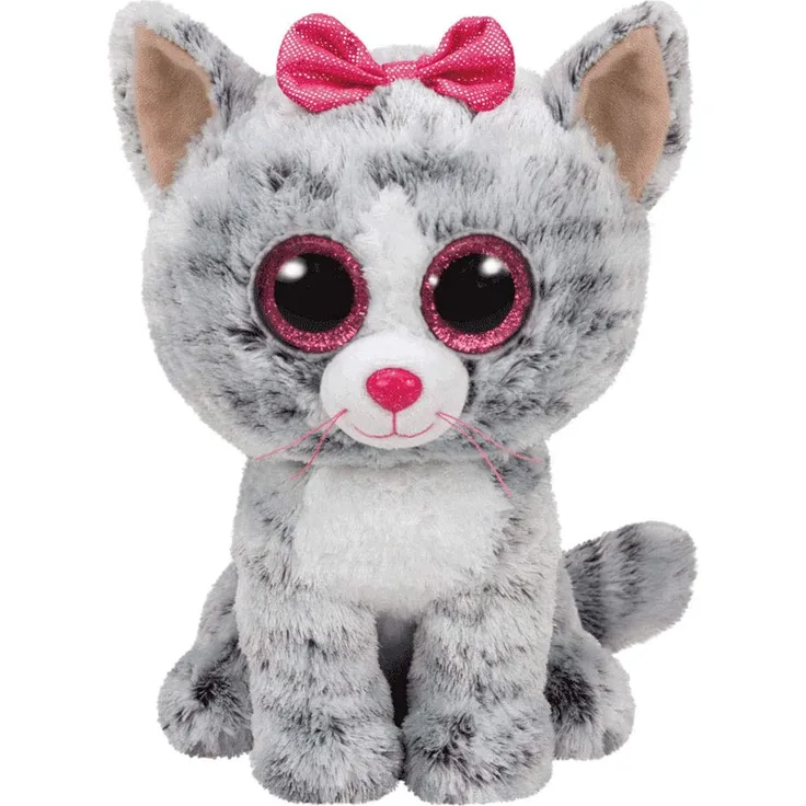 Ty Plüsch - Beanie Boos Glubschis - Kiki, Katze grau 15cm