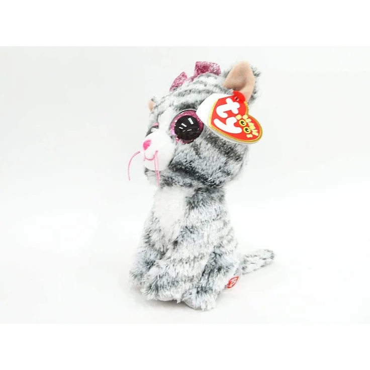 Ty Plüsch - Beanie Boos Glubschis - Kiki, Katze grau 15cm – Bild 2