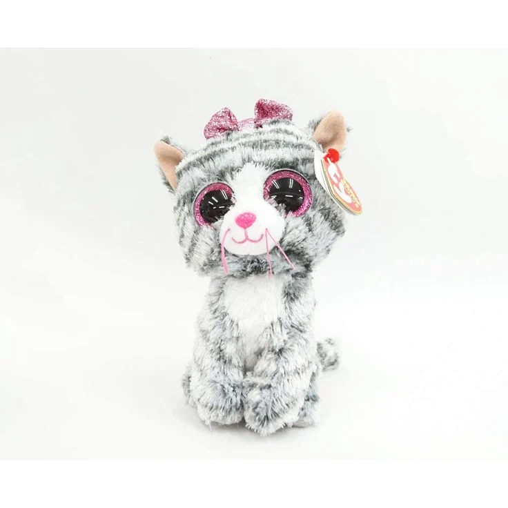 Ty Plüsch - Beanie Boos Glubschis - Kiki, Katze grau 15cm – Bild 5