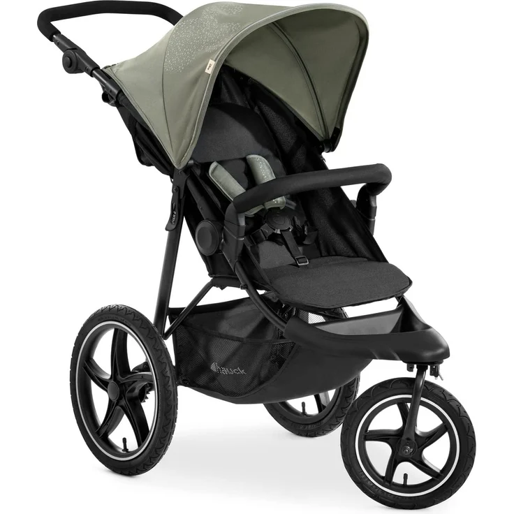 Hauck Disney Kinder Buggy Runner 2, Große Luftreifen 3 Rad, Bis 25 kg, UV-Schutz 50+, mit Liegefunktion, Höhenverstellbar, Zusammenklappbar, Mickey Mouse Olive – Bild 1